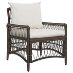 vidaXL Tuinstoel met kussen Bruin 73 x 61 x 77 cm poly rattan