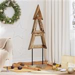 vidaXL Kerstboom met standaard Bruin 120 cm Massief teakhout