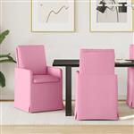 vidaXL Eettafelstoelen 2 pcs Roze 57 x 67 x 98 cm Stof