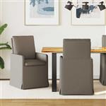 vidaXL Eettafelstoelen 2 pcs Lichtgrijs 57 x 67 x 98 cm Linnen