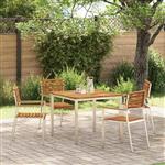 vidaXL Tuinstoel 4 pcs Olie naturel Massief Acaciahout