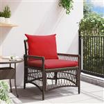 vidaXL Tuinstoel met kussen Bruin 73 x 61 x 77 cm poly rattan
