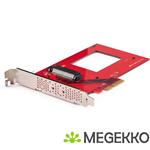 StarTech.com U.3 naar PCIe Adapter Kaart, PCIe 4.0 x4 Adapter voor 2.5  U.3 NVMe SSDs, SFF-TA-1001 P