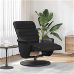 vidaXL Massage Recliner Stoel Zwart 71 x 98 x 106 cm Nep Leer