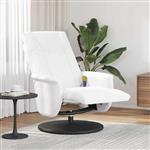 vidaXL Massage Recliner Stoel Wit 71 x 90 x 105 cm Nep Leer