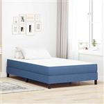 vidaXL Bedmatras met matras Blauw 120 x 190 cm Stof