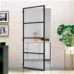 vidaXL Huisdeur 93 x 201,5 x 3,5 cm Aluminium en Gehard Glas