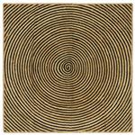 vidaXL Vloerkleed Natuurlijk en Zwart 120 x 120 cm Jute