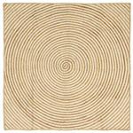 vidaXL Vloerkleed Natuurlijk en Wit 160 x 160 cm Jute