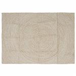 vidaXL Vloerkleden Rechthoekig Natuurlijk en Wit 140 x 200 cm Jute