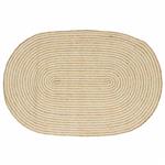 vidaXL Vloerkleed Natuurlijk en Wit 122 x 183 cm Jute