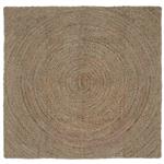 vidaXL Vloerkleden Vierkant Grijs 160 x 160 cm Jute