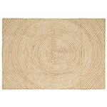 vidaXL Vloerkleed Natuurlijk en Wit 120 x 170 cm Jute