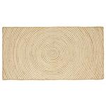 vidaXL Vloerkleed Natuurlijk en Wit 60 x 110 cm Jute