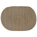 vidaXL Vloerkleden Ovaal Grijs 122 x 183 cm Jute