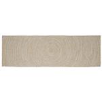 vidaXL Vloerkleden Rechthoekig Natuurlijk en Wit 80 x 250 cm Jute