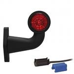 Rechts | LED breedtelamp met haakse steel | 12-36v | 0,75mm². connector | M10BV-412RW