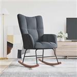 vidaXL Schommelstoel Donkergrijs 78 x 61 x 98 cm Fluweel