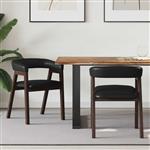 vidaXL Eettafelstoelen 2 pcs Licht Bruin 54 x 57 x 73 cm