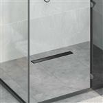 vidaXL 2 in 1 Doucheafvoer Zwart 60 cm Roestvrij staal 304