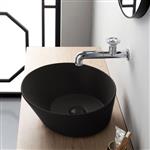 Waskom By Goof Mees Design Opbouw Wastafel Rond 42 cm Mat Zwart