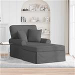 vidaXL Chaise Lounge met Rok Donkergrijs 91 x 157 x 91 cm Stof