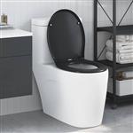 vidaXL Toiletzitting Zwart 44,8 x 37,3 x 4,2 cm Duroplast