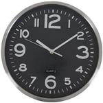 Wandklok zwart rvs 29cm