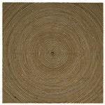 vidaXL Vloerkleed Natuurlijk en Zwart 240 x 240 cm Jute