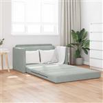 vidaXL Vouwsofa Bed Lichtgrijs 124 x 71 x 78 cm Fluweel