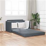 vidaXL Vouwsofa Bed Donkergrijs 124 x 71 x 78 cm Fluweel