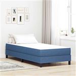 vidaXL Bedmatras met matras Blauw 90 x 190 cm Stof