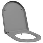 vidaXL Toiletzitting Grijs 46,2 x 36 x 4,3 cm Duroplast