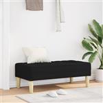 vidaXL Bank met kussen Zwart 113 x 57 x 39 cm Stof