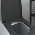 vidaXL Toiletzitting Antraciet 44,5 x 35 x 3,6 cm Duroplast