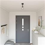 vidaXL Plafondspot Zwart 13 x 13 x 26 cm Glas en Metaal