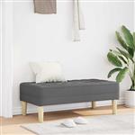 vidaXL Bank met kussen Donkergrijs 113 x 57 x 39 cm Stof