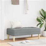 vidaXL Bank met kussen Lichtgrijs 113 x 57 x 39 cm Stof