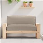 vidaXL Kussen Taupe 120 x 80 x 12 cm Oxford Stof