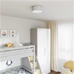 vidaXL Plafonnière met schijnwerpers Grijs 30 x 30 x 13,5 cm Stof