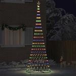 vidaXL LED Kerstboom met 455 LED Multikleur 184.5 cm Metaal