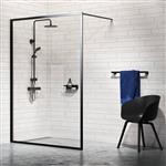 Sealskin Get Wet Contour Inloopdouche A3 90x200 cm 6mm Helderglas Mat Zwart