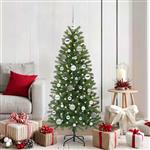 vidaXL Kerstbal Set met 150 LED 61 pcs Zilver Kunststof