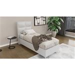 Compleet 1persoons Boxspring met Pocketvering matras (Maat selecteren: 80X190) Wit