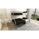 Stapelbed 3 Persoons - Triobed (kies matras onder: 140x200x14 Comfort ) Zilvergrijs