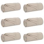vidaXL Kleden 6 stuks Beige 200 x 150 cm Fleece