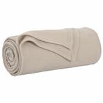 vidaXL Gooi Deken Beige 240 x 220 cm Fleece