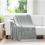 vidaXL Gooi Deken Grijs 150 x 200 cm Fleece