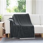 vidaXL Gooi Deken Donkergrijs 150 x 200 cm Fleece
