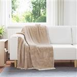 vidaXL Gooi Deken Kameel 130 x 150 cm Fleece